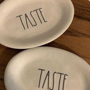 Rae Dunn Small Oval "Taste Plates" set of 2